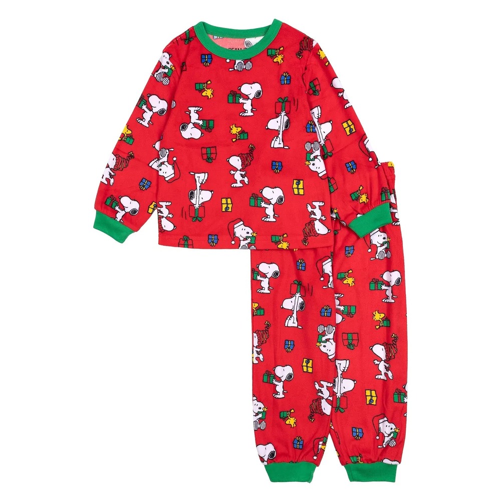 New Peanuts Snoopy Toddler 2-Piece PJ Set Christmas Holiday 2T Pajamas Unisex